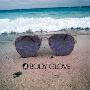 Body Glove Tahiti Polarized Aviator Sunglasses - Rose Gold/Pink Pearl